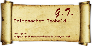 Gritzmacher Teobald névjegykártya